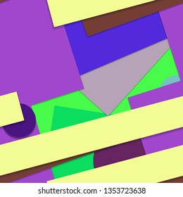 Flat material design - Creative vector trend seamless.