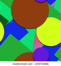 Flat material design - Creative vector trend seamless.