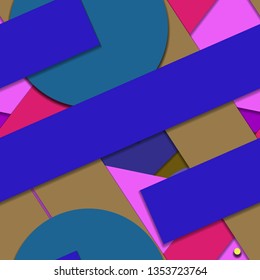 Flat material design - Creative vector trend seamless.