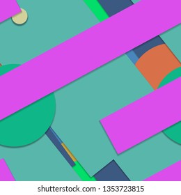 Flat material design - Creative vector trend seamless.