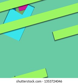 Flat material design - Creative vector trend seamless.