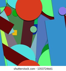 Flat material design - Creative vector trend seamless.