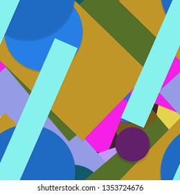 Flat material design - Creative vector trend seamless.