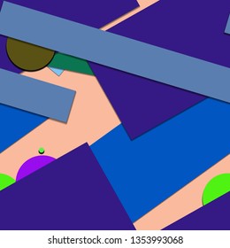 Flat material design - Creative vector trend seamless.