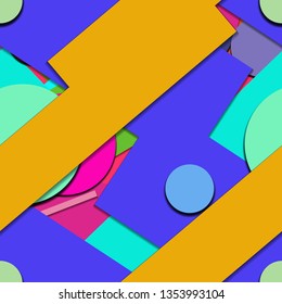 Flat material design - Creative vector trend seamless.
