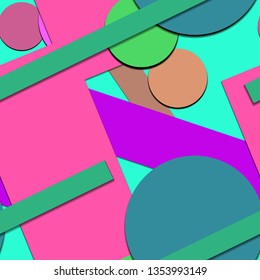 Flat material design - Creative vector trend seamless.