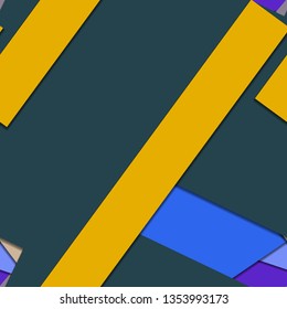 Flat material design - Creative vector trend seamless.