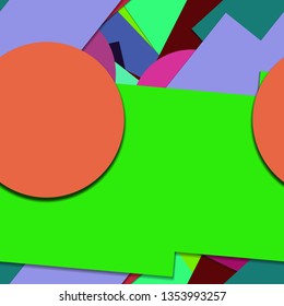 Flat material design - Creative vector trend seamless.