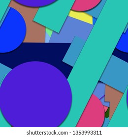 Flat material design - Creative vector trend seamless.