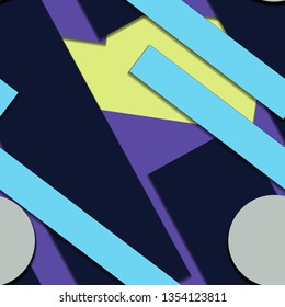 Flat material design - Creative vector trend seamless.