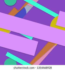 Flat material design - Creative vector trend seamless.