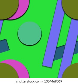 Flat material design - Creative vector trend seamless.