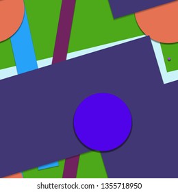 Flat material design - Creative vector trend seamless.