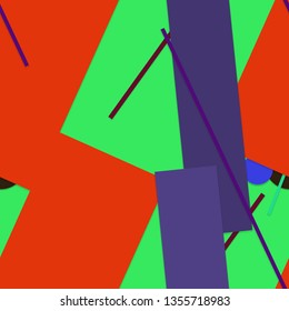 Flat material design - Creative vector trend seamless.