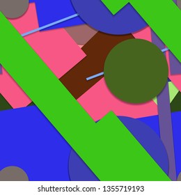Flat material design - Creative vector trend seamless.