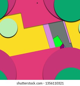 Flat material design - Creative vector trend seamless.