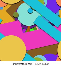 Flat material design - Creative vector trend seamless.