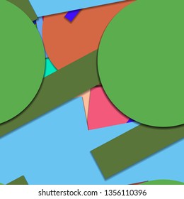 Flat material design - Creative vector trend seamless.