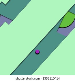 Flat material design - Creative vector trend seamless.