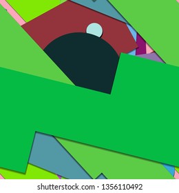 Flat material design - Creative vector trend seamless.