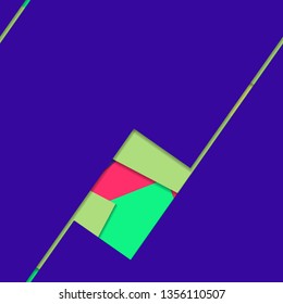 Flat material design - Creative vector trend seamless.