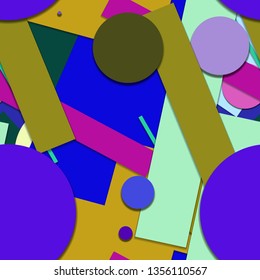 Flat material design - Creative vector trend seamless.