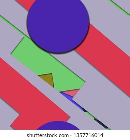 Flat material design - Creative vector trend seamless.