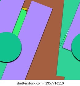 Flat material design - Creative vector trend seamless.