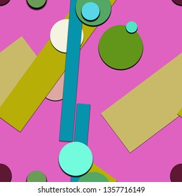 Flat material design - Creative vector trend seamless.