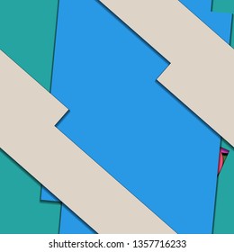 Flat material design - Creative vector trend seamless.