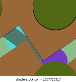 Flat material design - Creative vector trend seamless.
