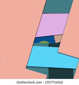 Flat material design - Creative vector trend seamless.