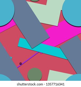 Flat material design - Creative vector trend seamless.