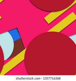 Flat material design - Creative vector trend seamless.