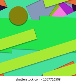 Flat material design - Creative vector trend seamless.