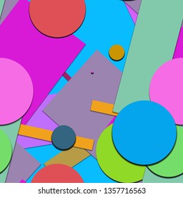 Flat material design - Creative vector trend seamless.
