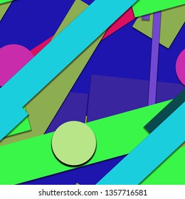 Flat material design - Creative vector trend seamless.