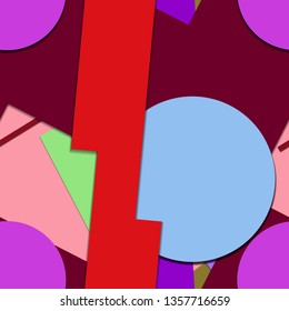 Flat material design - Creative vector trend seamless.