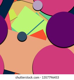 Flat material design - Creative vector trend seamless.