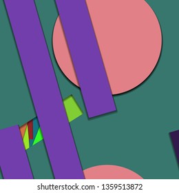 Flat material design - Creative vector trend seamless.