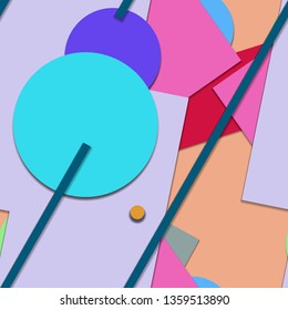 Flat material design - Creative vector trend seamless.