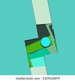 Flat material design - Creative vector trend seamless.