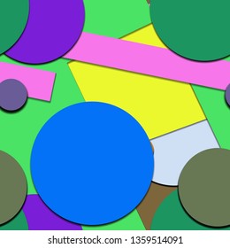 Flat material design - Creative vector trend seamless.