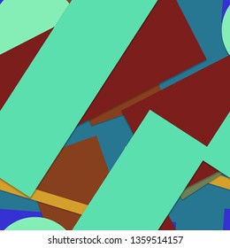 Flat material design - Creative vector trend seamless.