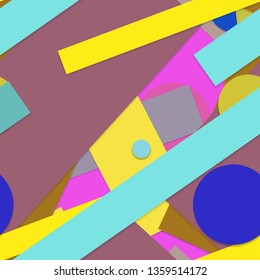 Flat material design - Creative vector trend seamless.