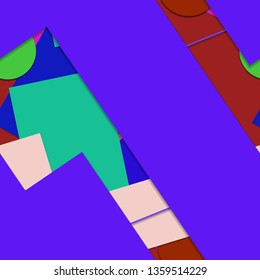 Flat material design - Creative vector trend seamless.