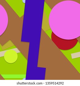 Flat material design - Creative vector trend seamless.