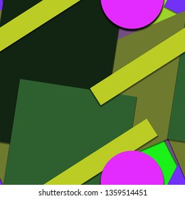 Flat material design - Creative vector trend seamless.