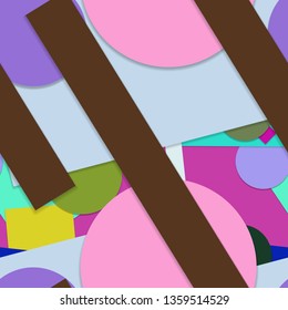 Flat material design - Creative vector trend seamless.