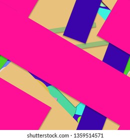 Flat material design - Creative vector trend seamless.